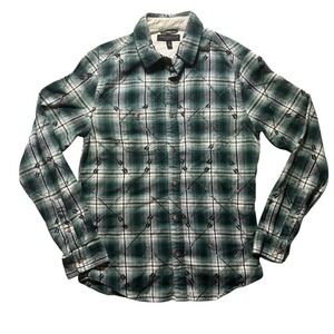 Aeropostale Men's Green Plaid Arrow Flannel Shirt‎ Size S/P Western Aztec